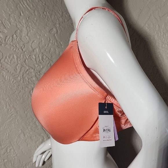 Pink and Orange Seamless Bra with Molded Cups - Picture 3 of 4